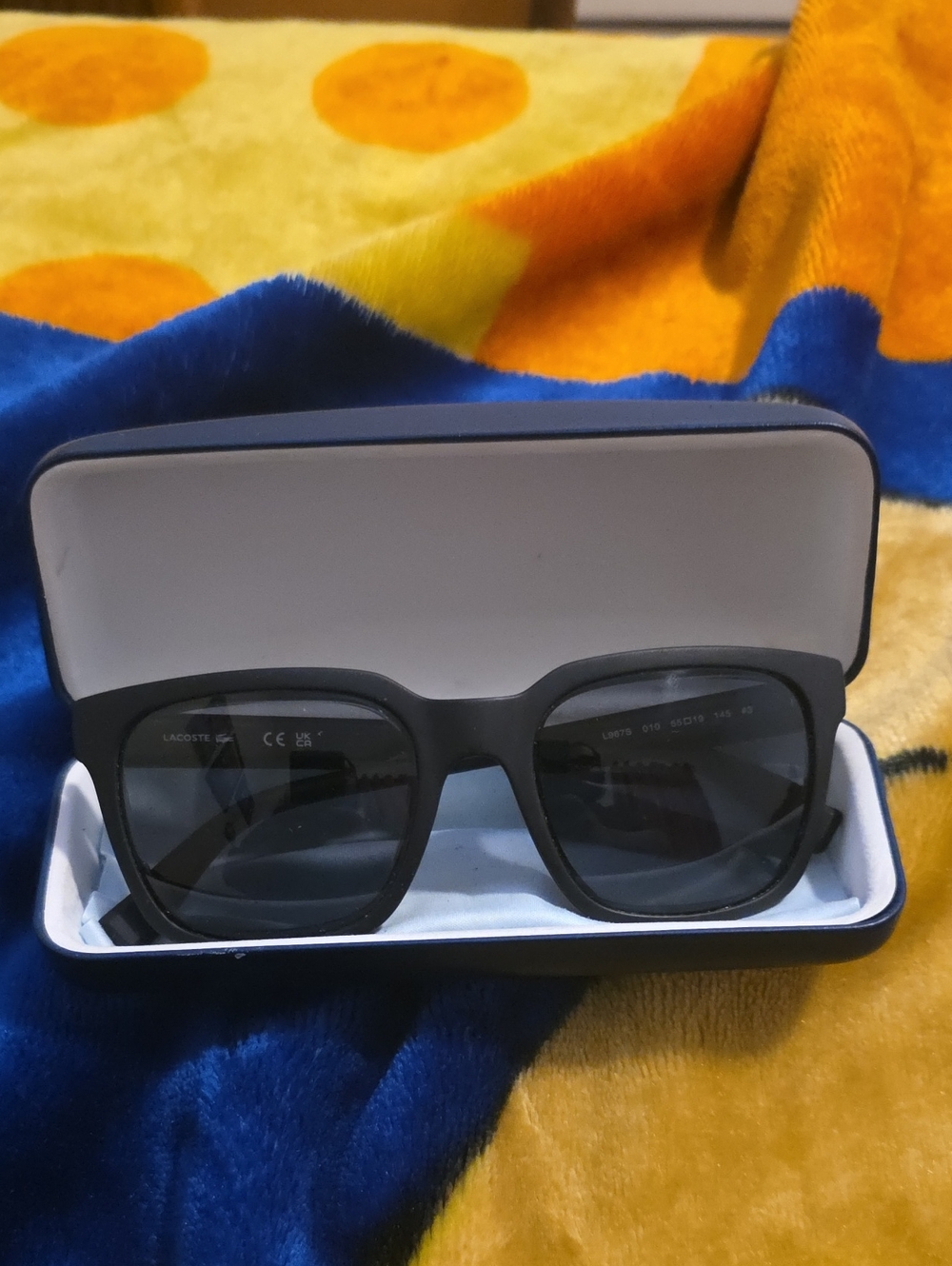 Lacoste Black Square Frame Sunglasses